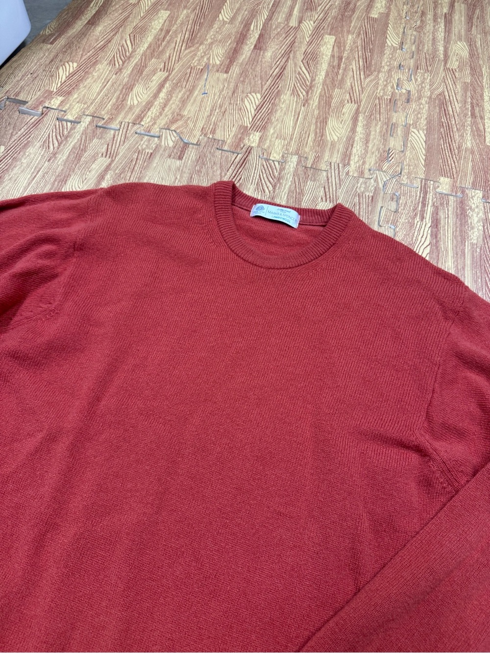 NICE! St. Michael Marks & Spencer Pure Lambswool Crew Neck Sweater Mens Small UK